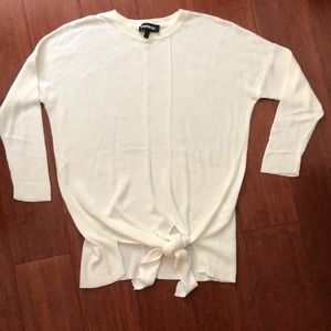 Express Ivory Pullover Front-knot Sweater NWOT